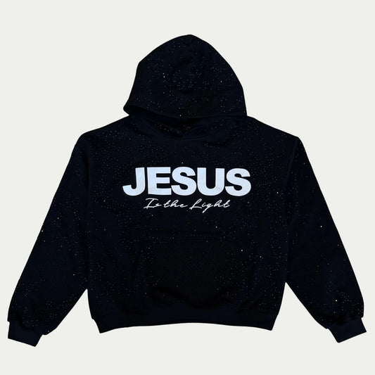 Jesus is The Light Rhinestone Hoodie